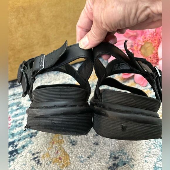 Dr. Martens Voss Ankle Strap Sandals Black Leather Size 9 - Picture 6 of 10